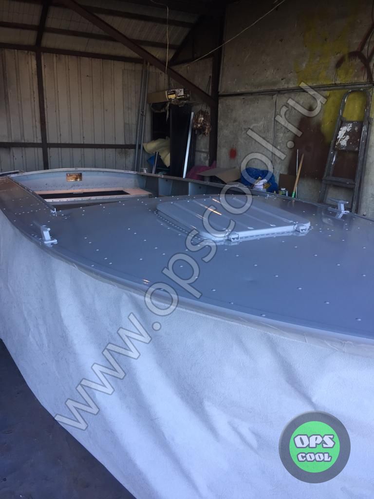 Полная покраска лодки Прогресс полиуретановой эмалью