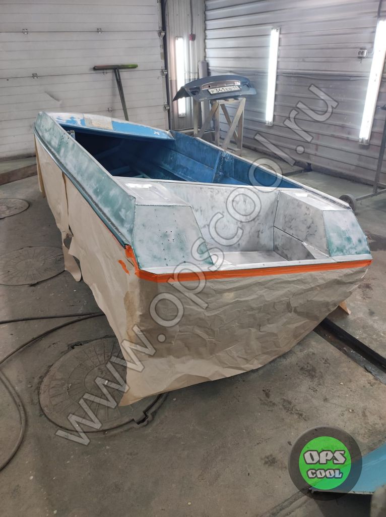 Покраска лодки Неман полиуретановой эмалью