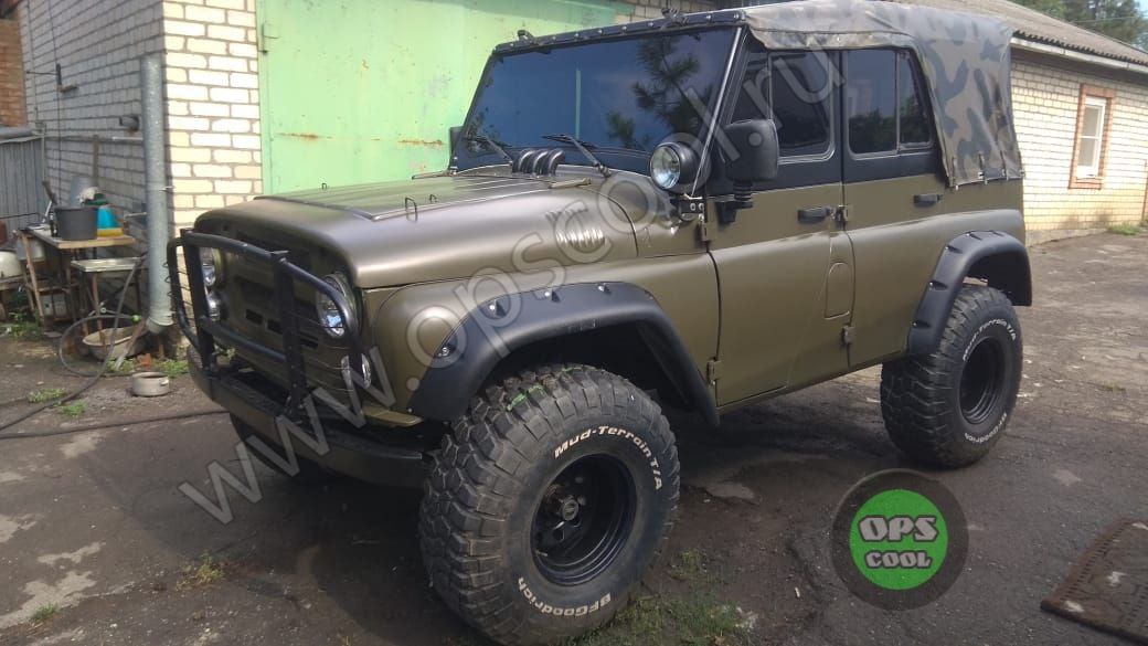 Покраска УАЗа в военный цвет